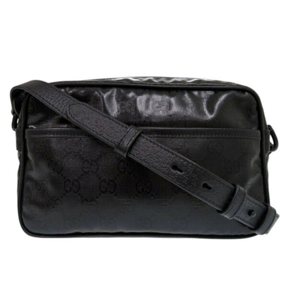 Gucci GG Crystal Leather Black Shoulder Bag